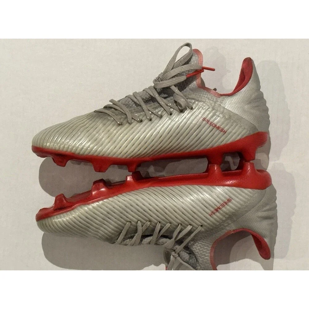adidas X 19.1 Firm Ground Youth Soccer Size 5.5 Unisex Orange/Gray lace Cleats